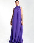 Caro Silk Dress Purple