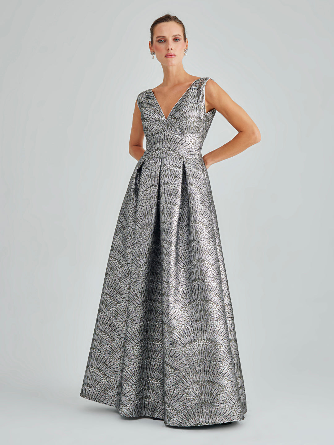 silver bloom dress Argent Bloom  Evening Dress