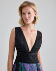 LUMI GOWN - BLACK MULTI