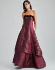 CAMILLE GOWN BURGUNDY