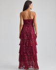 DOLORES GOWN - BURGUNDY