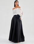 Enda Taffeta Skirt Black