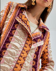 Evie Jacket Pearl with lively fringed design and versatile style