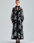 GRACE DRESS SILVER BLACK