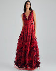 LEA GOWN BURGUNDY