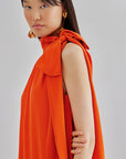 Caroline Silk Dress Orange