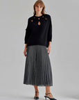 Romi Cut-Out Sweater Black
