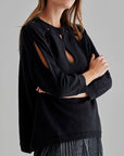 Romi Cut-Out Sweater Black