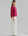 Romi Cut-Out Sweater Fucshia