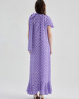 Caroline Silk Printed Dress Violet