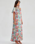 Caroline Silk Printed Dress Multicolor