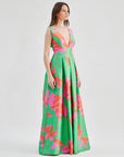 Lea Gown Green Coral