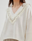 Pia Pearl-Embellished Sweater