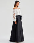 Enda Taffeta Skirt Black