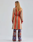 High-quality fabric Evie Jacket Coral adding a bold fashion touch