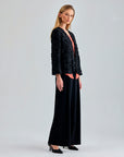 Sophisticated Fanny Jacket Black with refined floral design and contemporary edge