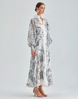 GRACE DRESS SILVER WHITE