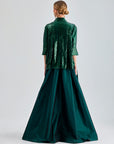 ENDA TAFFETA SKIRT GREEN