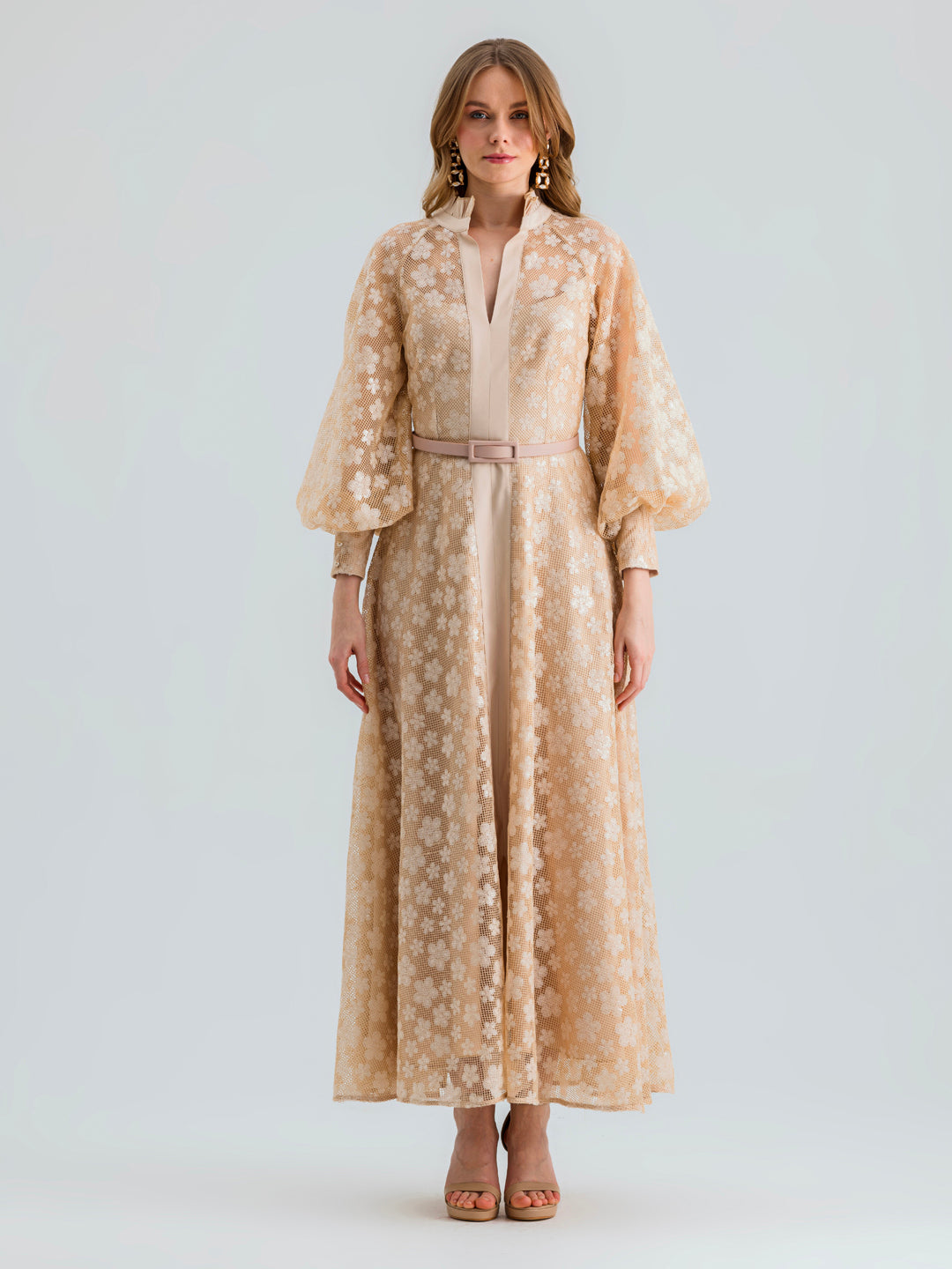 GRACE DRESS SEQUIN BEIGE