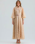 GRACE DRESS SEQUIN BEIGE
