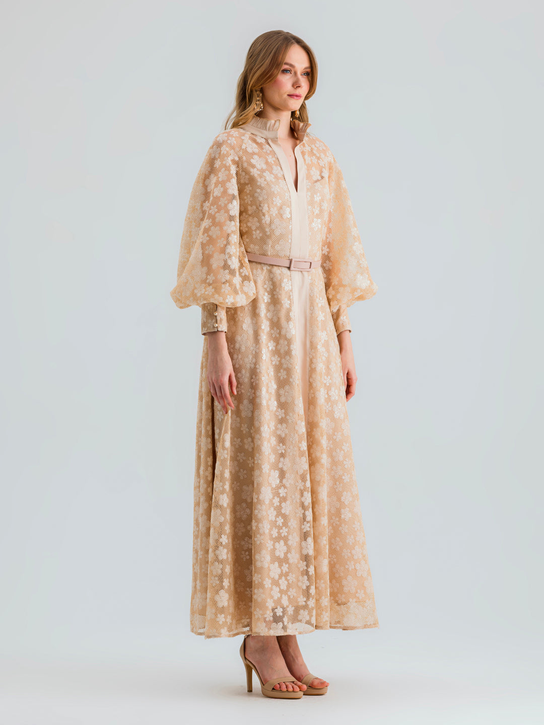 GRACE DRESS SEQUIN BEIGE
