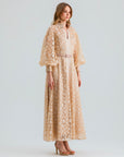 GRACE DRESS SEQUIN BEIGE