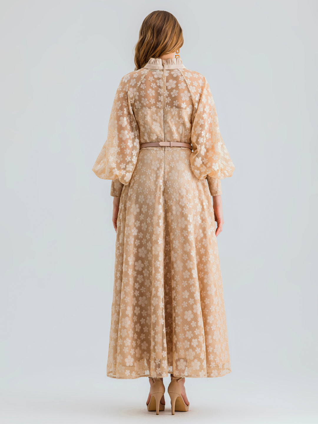 GRACE DRESS SEQUIN BEIGE
