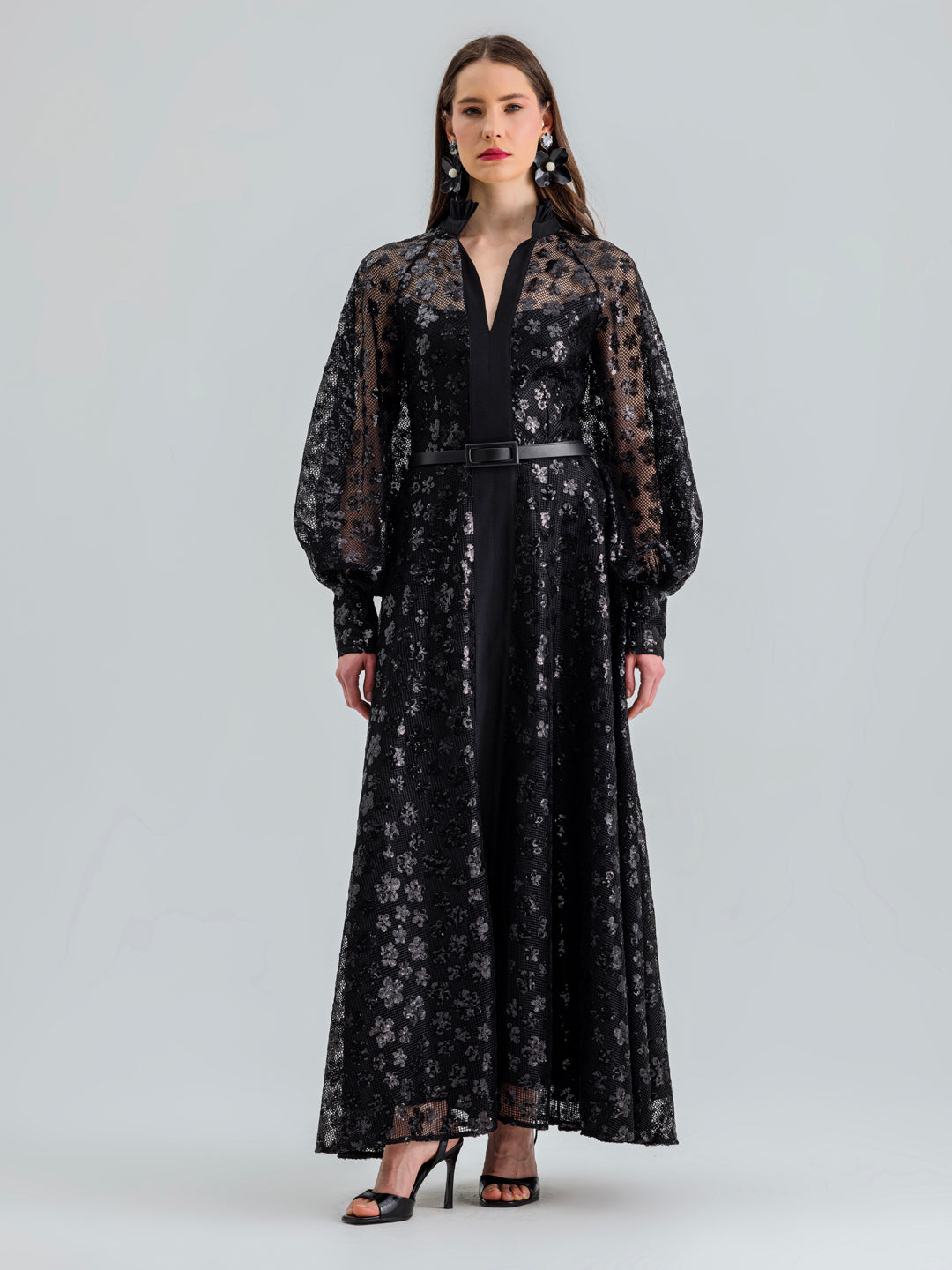 GRACE DRESS SEQUIN BLACK