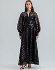 GRACE DRESS SEQUIN BLACK