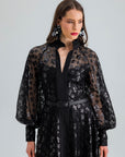 GRACE DRESS SEQUIN BLACK