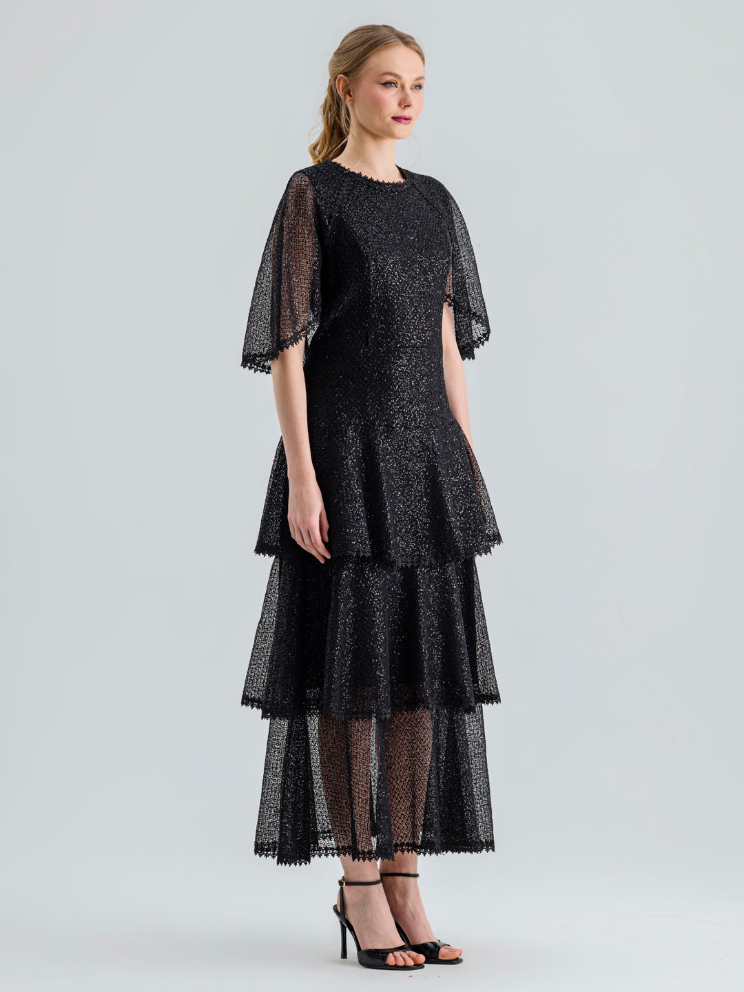 ZOYA DRESS SEQUIN BLACK