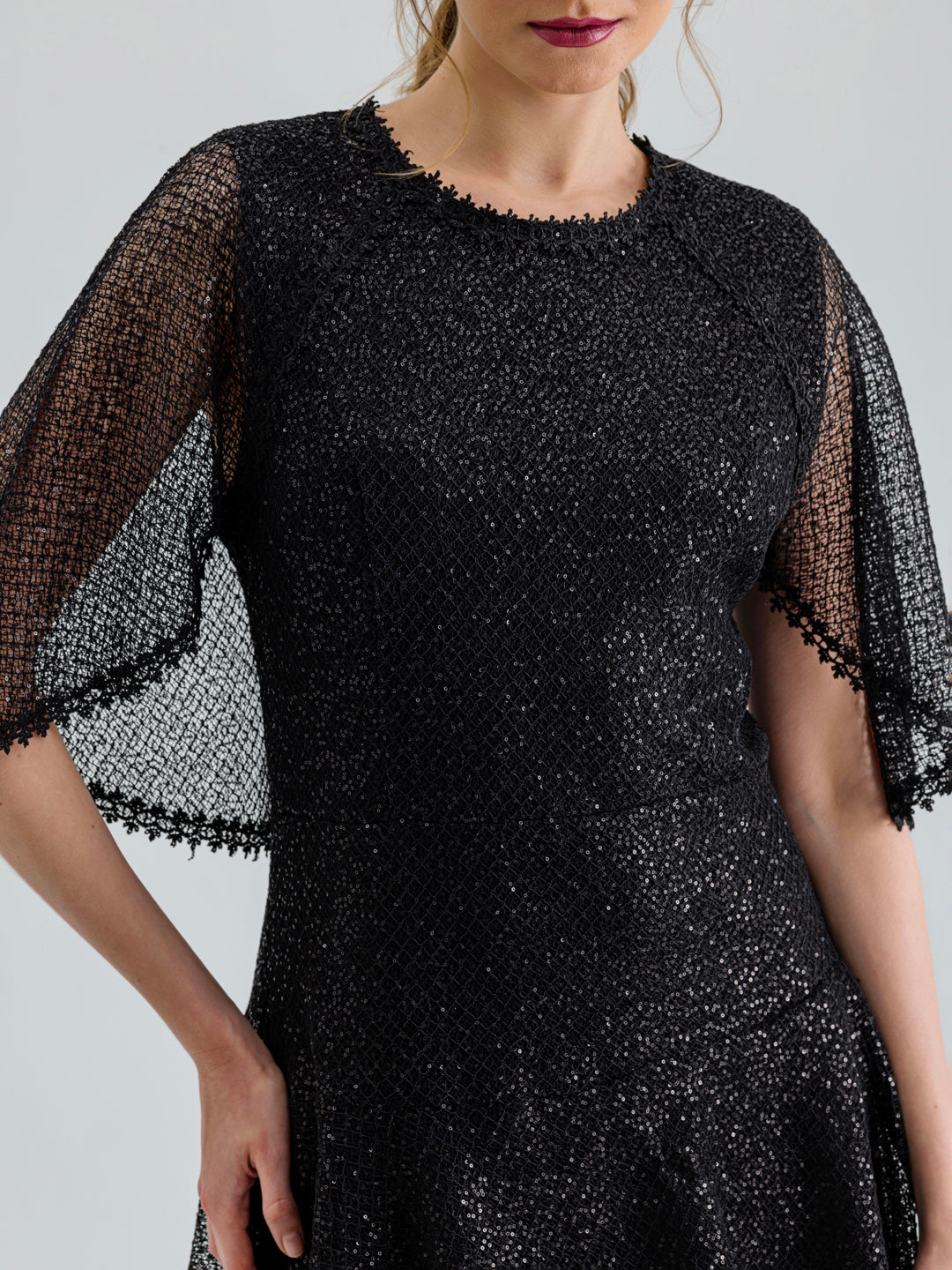 ZOYA DRESS SEQUIN BLACK
