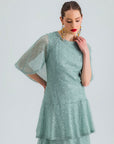 ZOYA DRESS SEQUIN GREEN