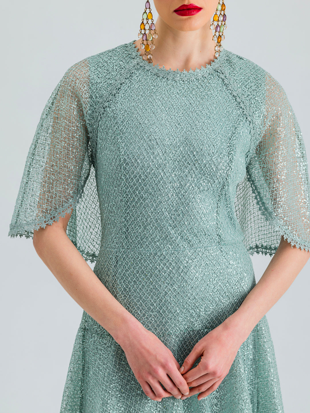 ZOYA DRESS SEQUIN GREEN