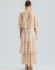 ZOYA DRESS SEQUIN BEIGE
