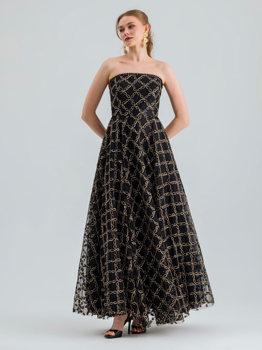 JUDITH GOWN BLACK GOLD