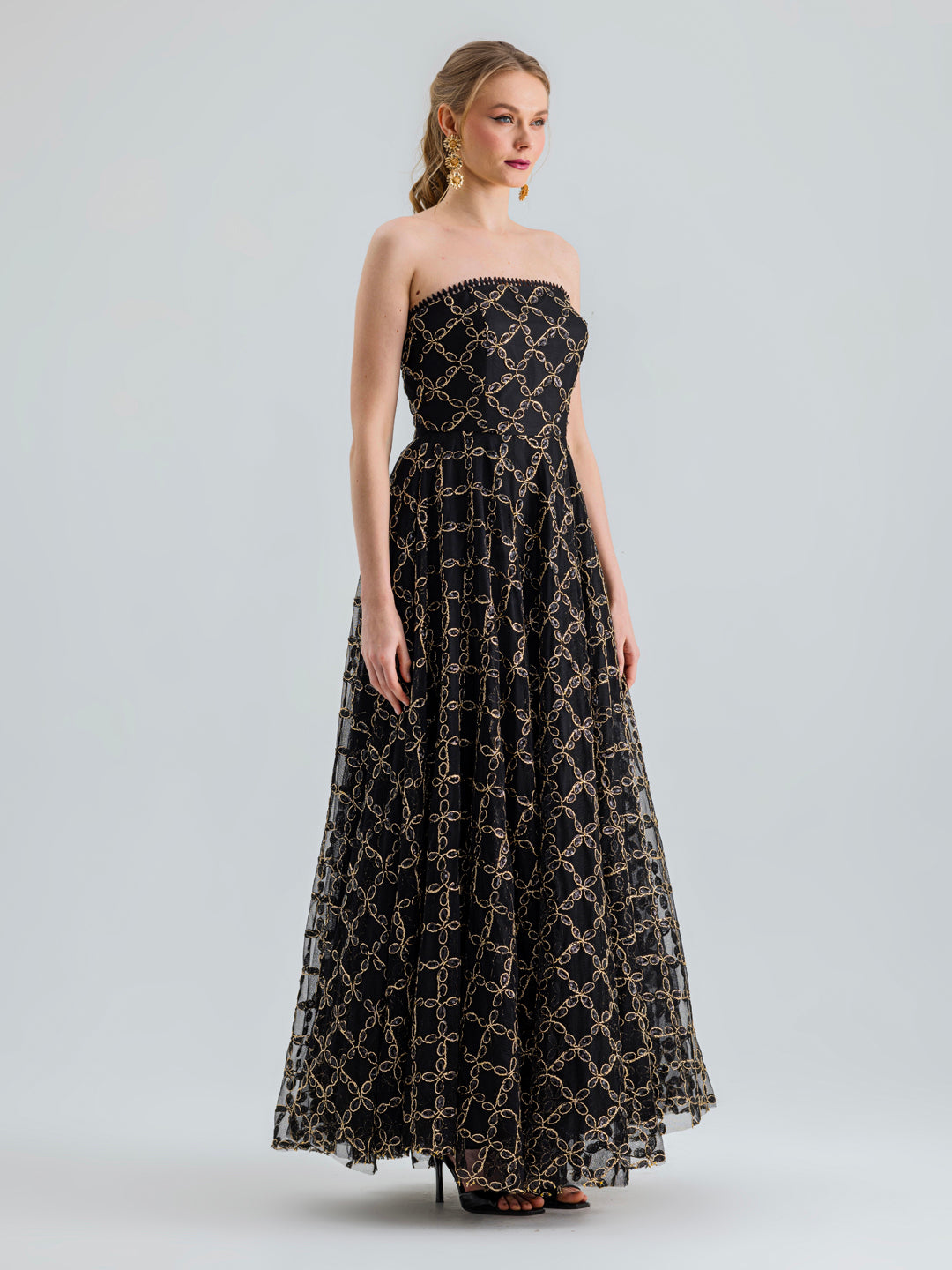 JUDITH GOWN BLACK GOLD