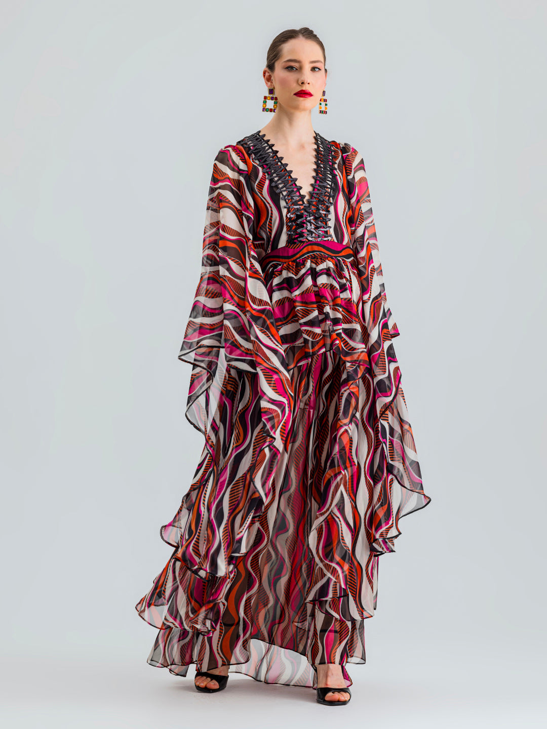 CALI DRESS FUCHSIA CORAL