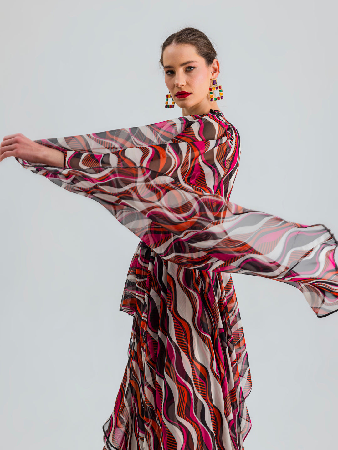 CALI DRESS FUCHSIA CORAL