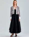 Stylish Mireia Jacket crafted from premium polyester, pan, and lurex blend