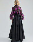 LILOU TOP - BLACK FUCHSIA