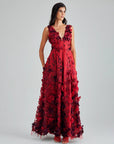 LEA GOWN BURGUNDY
