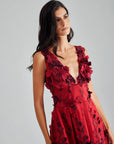LEA GOWN BURGUNDY