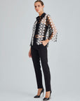 INDY BLOUSE BLACK & WHITE
