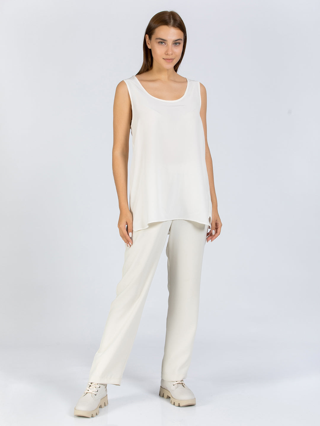 Zoe Silk Top White