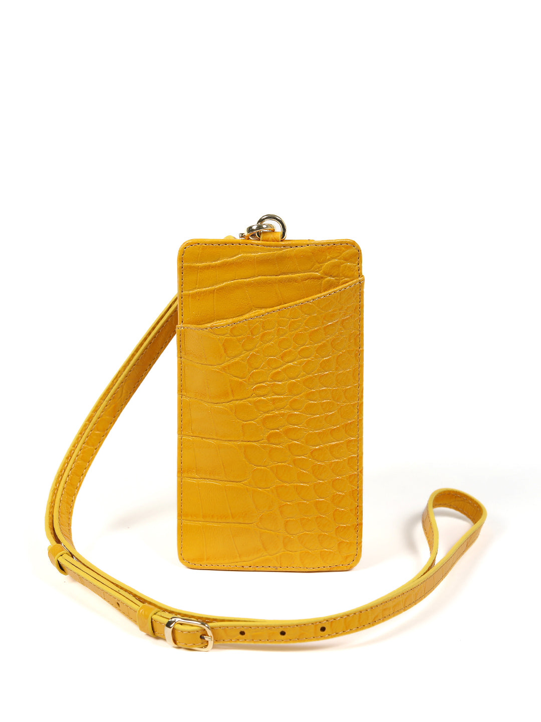 Gigi S Leather Phone Wallet Yellow