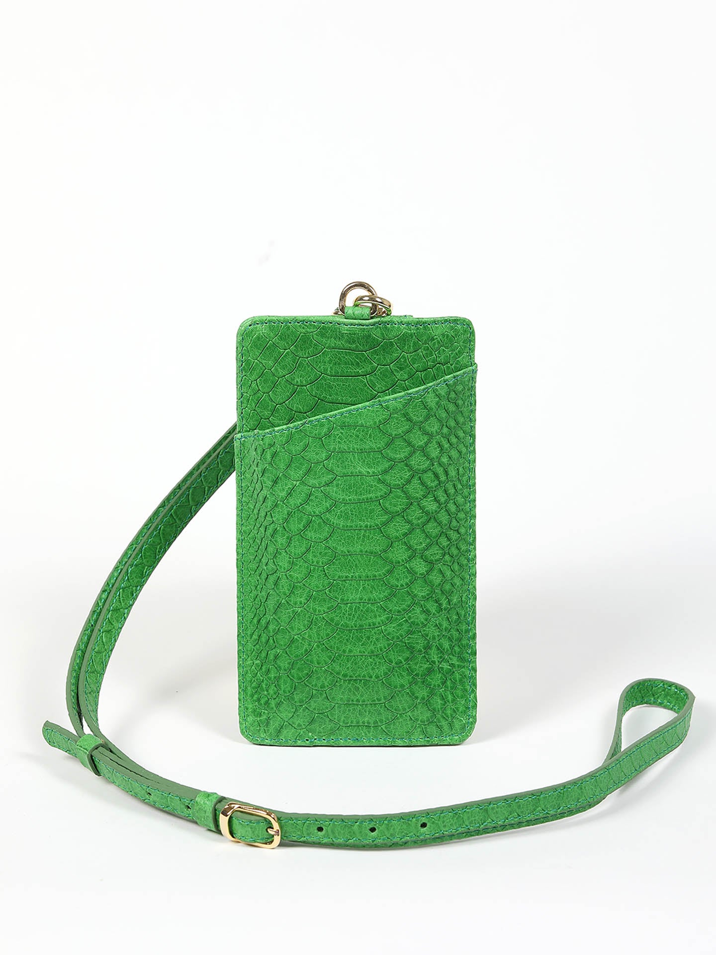 Gigi S Leather Phone Wallet Green
