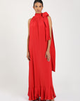 Caro Silk Dress Red