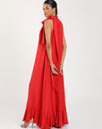 Caro Silk Dress Red