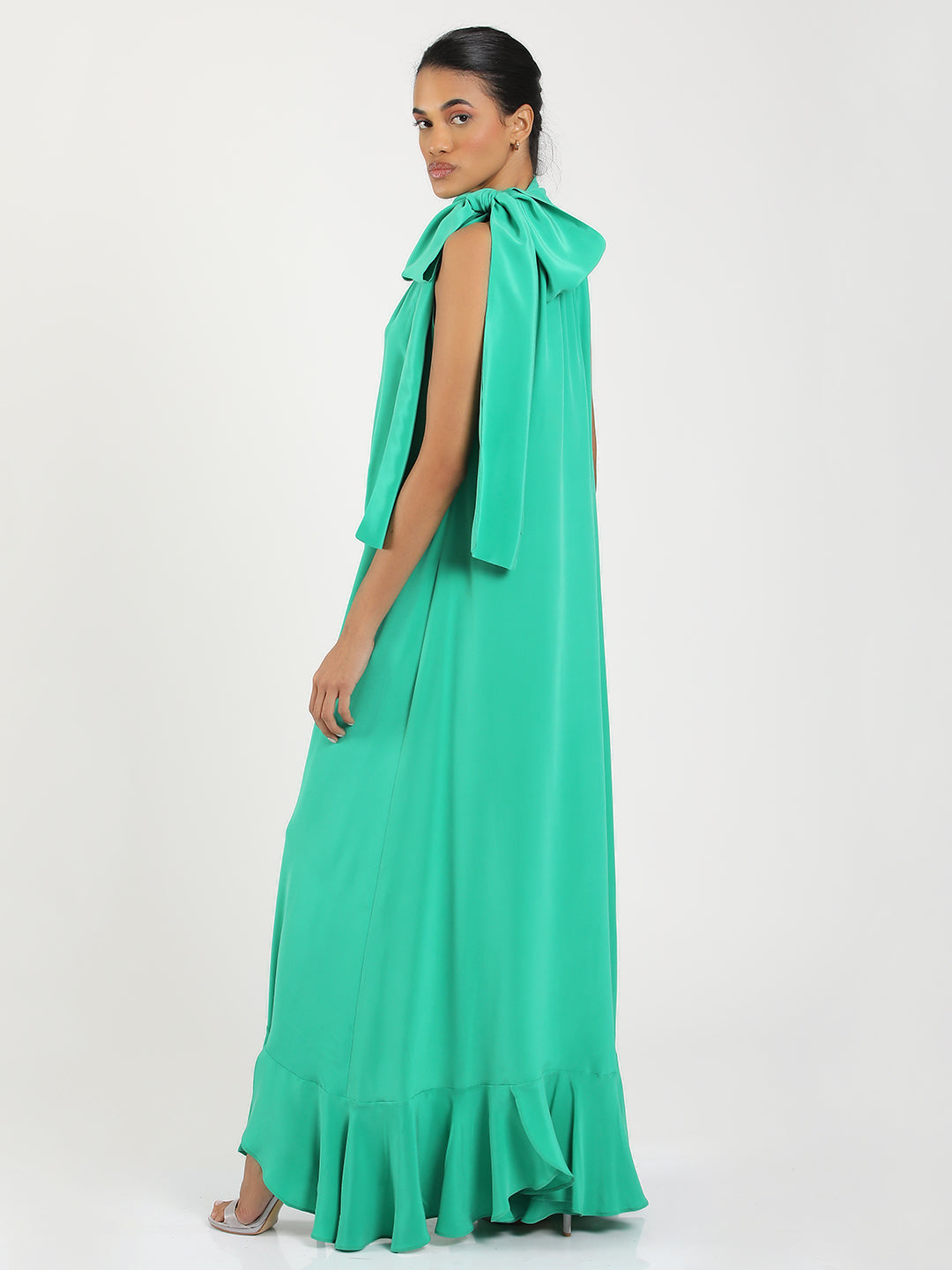 Caro Silk Dress Turquoise